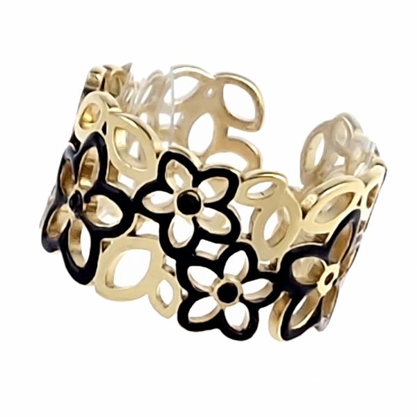 Ring 18,30 mm, goldener Edelstahl