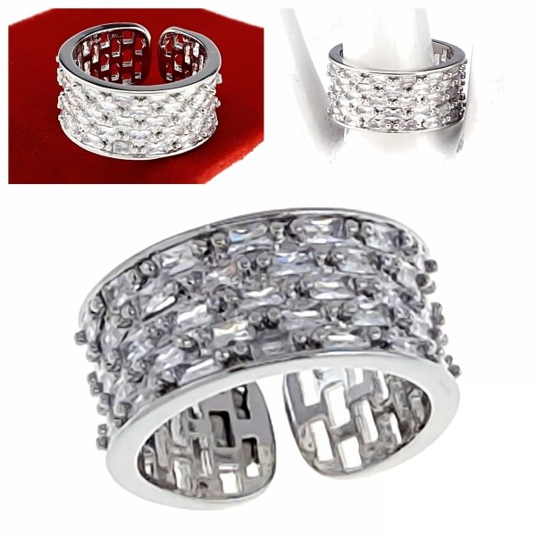 Goldring 17,00 mm. vergoldete Verlobung Xuping