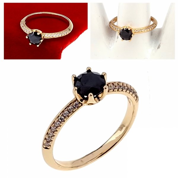 Goldring 18,60 mm. vergoldete Verlobung Xuping