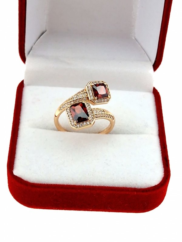 Goldring 18,60 mm. vergoldete Verlobung Xuping