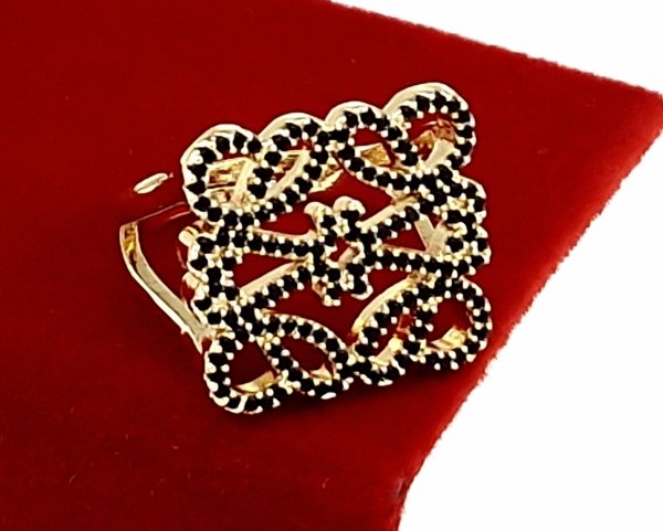Goldring 17,00 mm. vergoldete Verlobung Xuping