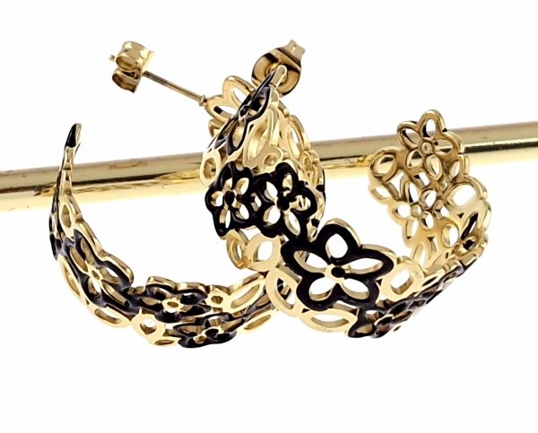 goldene Ohrringe aus Edelstahl