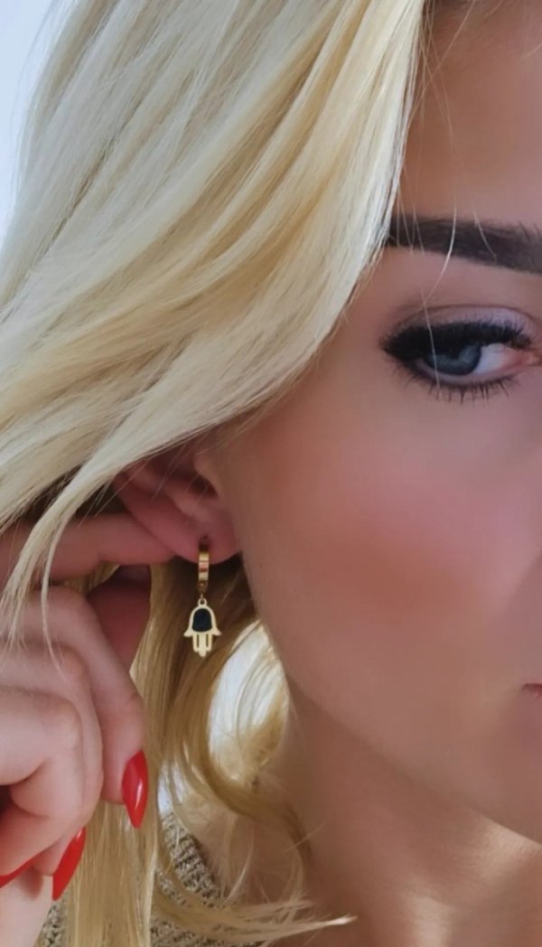 goldene Ohrringe aus Edelstahl