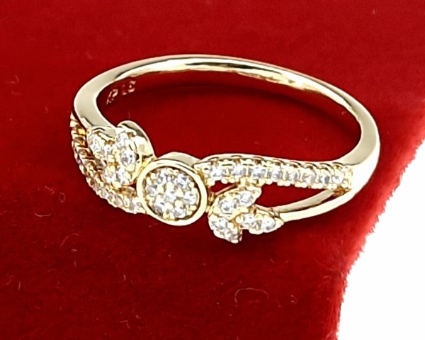 Goldring 18,60 mm. vergoldete Verlobung Xuping