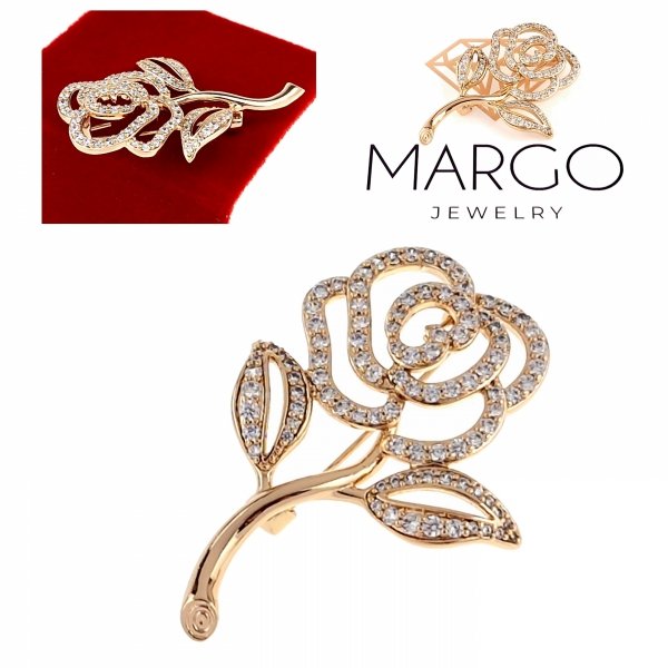 elegante Goldbrosche