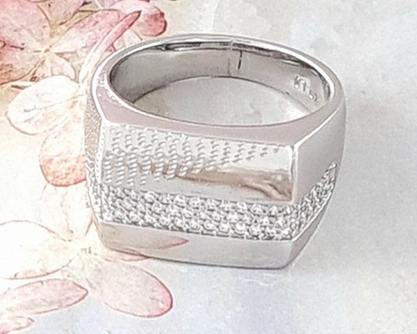 Goldring 20,30 mm. vergoldete Verlobung Xuping