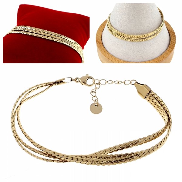 ARMBAND GOLD CELEBRITY EDELSTAHL
