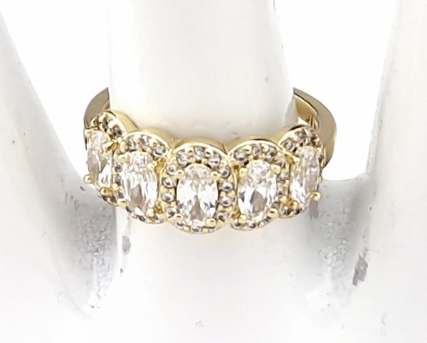 Goldring 18,60 mm. vergoldete Verlobung Xuping