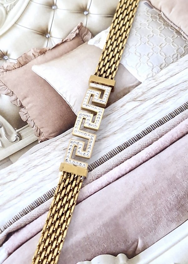 ARMBAND GOLD CELEBRITY EDELSTAHL