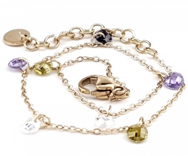 ARMBAND GOLD CELEBRITY EDELSTAHL