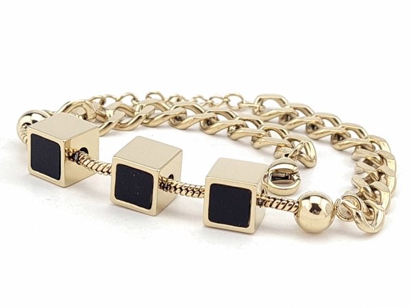 ARMBAND GOLD CELEBRITY EDELSTAHL