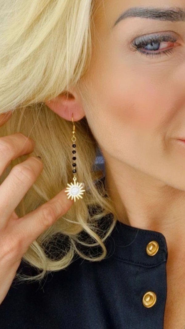 goldene Ohrringe aus Edelstahl