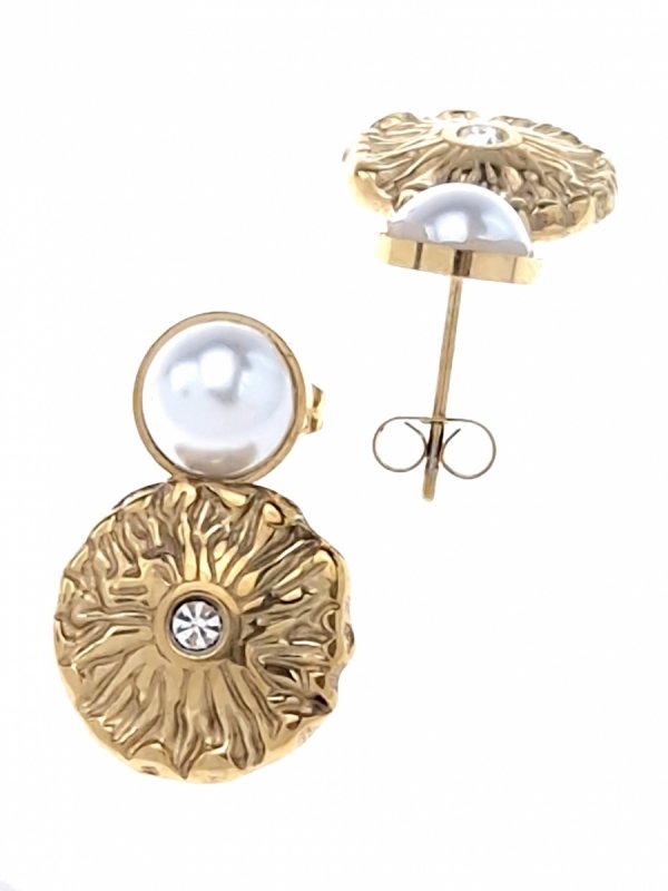 goldene Ohrringe aus Edelstahl