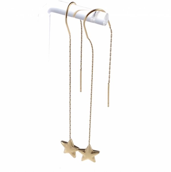 goldene Ohrringe aus Edelstahl
