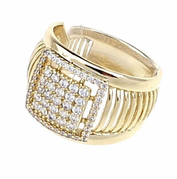 Goldring 18,60 mm. vergoldete Verlobung Xuping