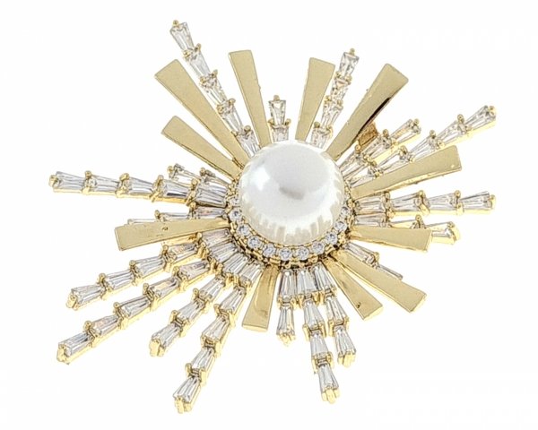 elegante Goldbrosche