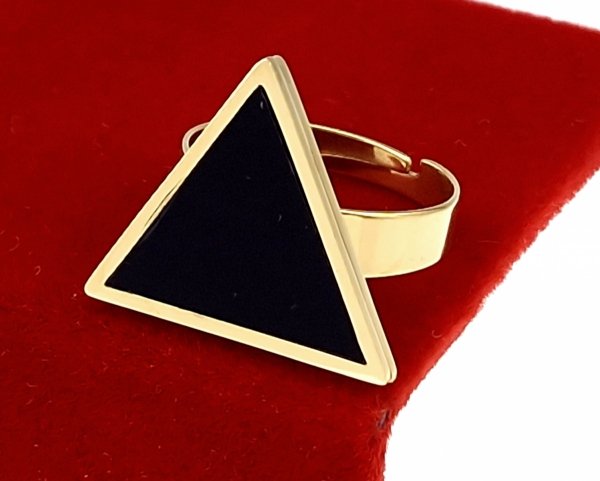 Ring 18,30 mm, goldener Edelstahl