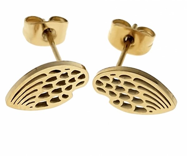 goldene Ohrringe aus Edelstahl