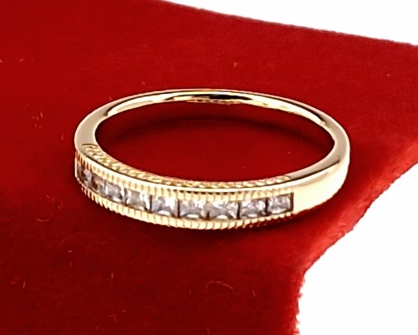 Goldring 18,60 mm. vergoldete Verlobung Xuping