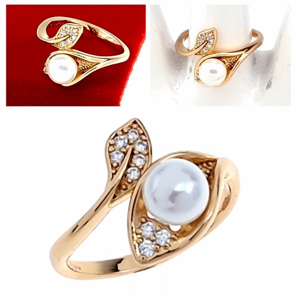 Goldring 18,60 mm. vergoldete Verlobung Xuping