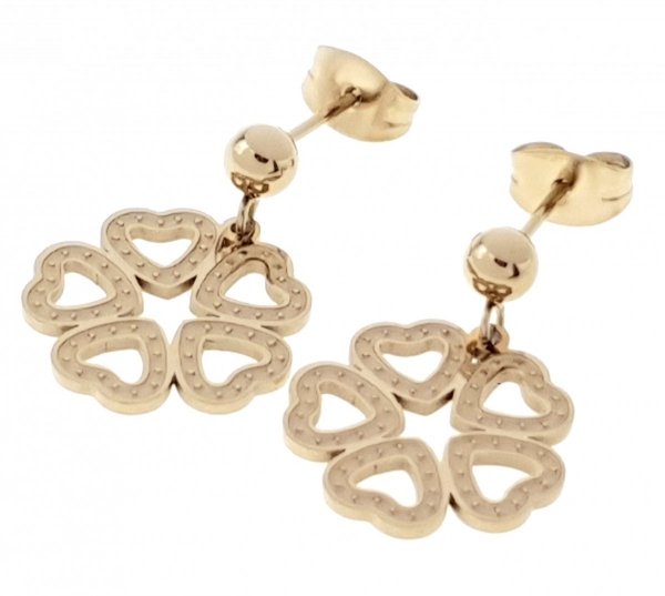 goldene Ohrringe aus Edelstahl