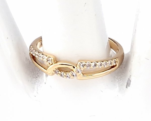 Goldring 18,60 mm. vergoldete Verlobung Xuping