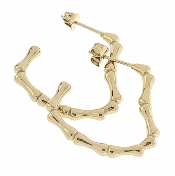 goldene Ohrringe aus Edelstahl