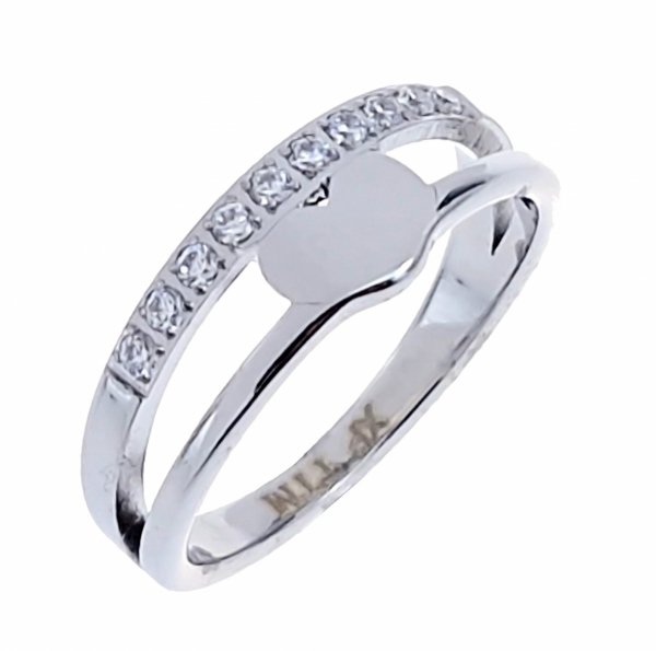 Ring 17,30 mm, goldener Edelstahl