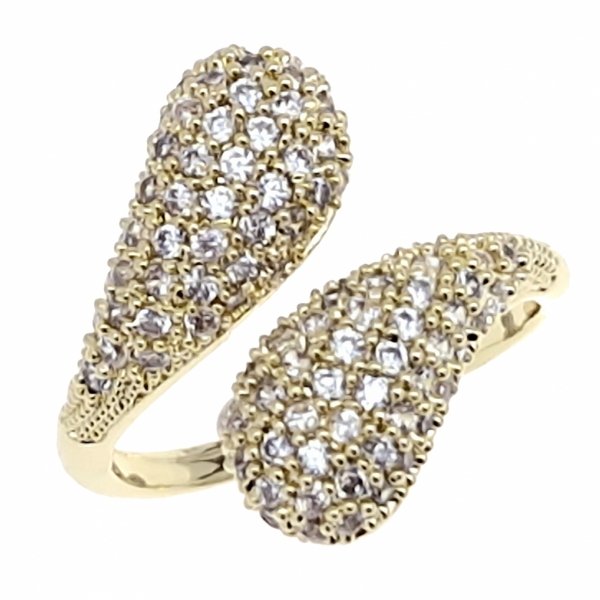 Goldring 17,00 mm. vergoldete Verlobung Xuping