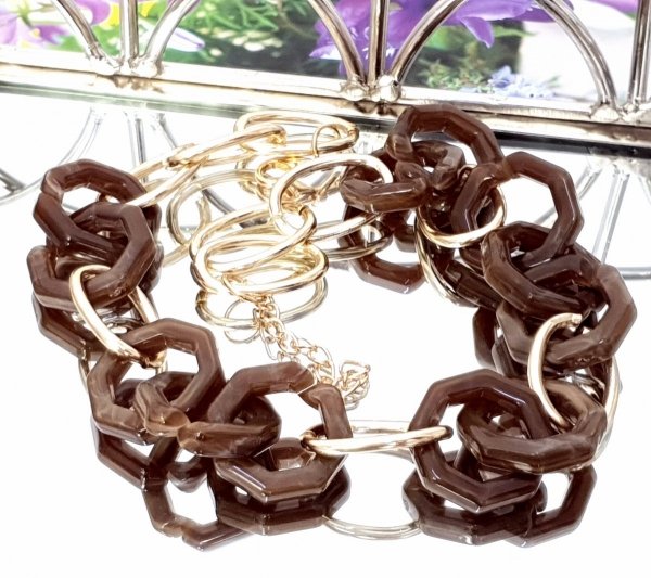 Goldkette Acryl Halskette