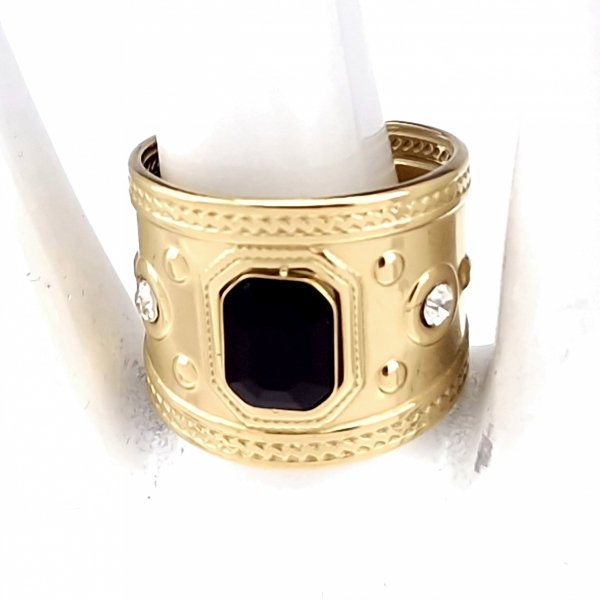 Ring 18,30 mm, goldener Edelstahl