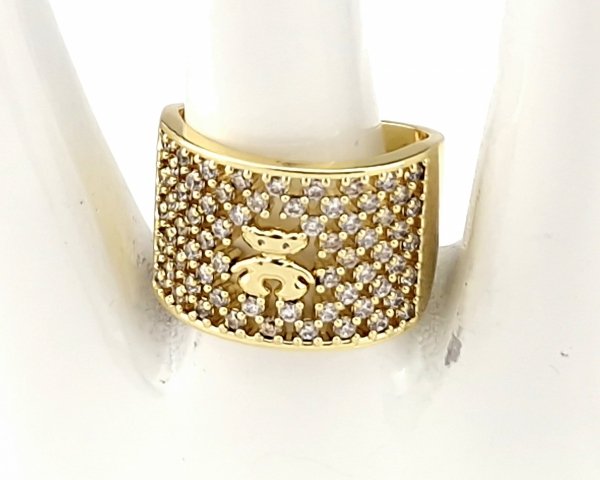 Goldring 17,00 mm. vergoldete Verlobung Xuping