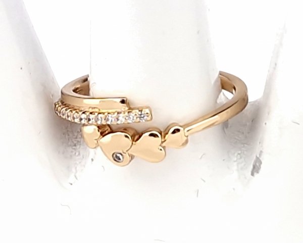 Goldring 18,60 mm. vergoldete Verlobung Xuping