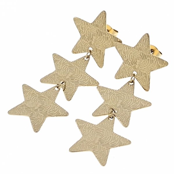 goldene Ohrringe aus Edelstahl