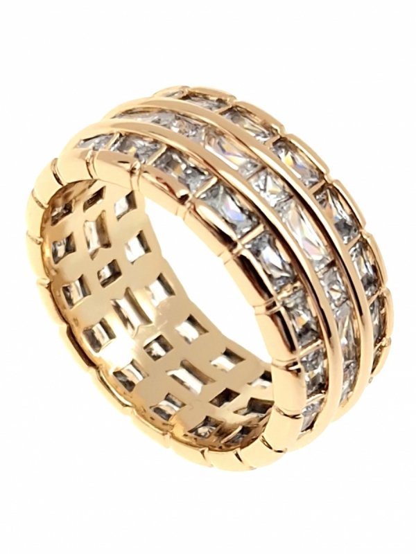 Goldring 18,60 mm. vergoldete Verlobung Xuping