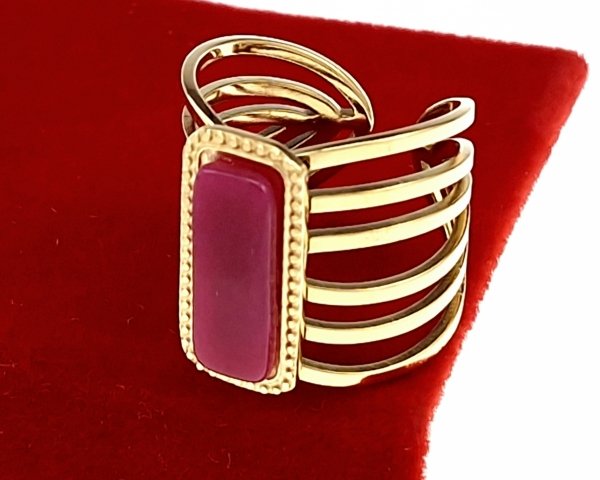 Ring 18,30 mm, goldener Edelstahl