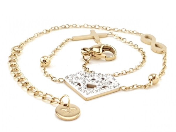 ARMBAND GOLD CELEBRITY EDELSTAHL