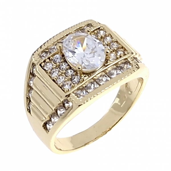 Goldring 18,60 mm. vergoldete Verlobung Xuping