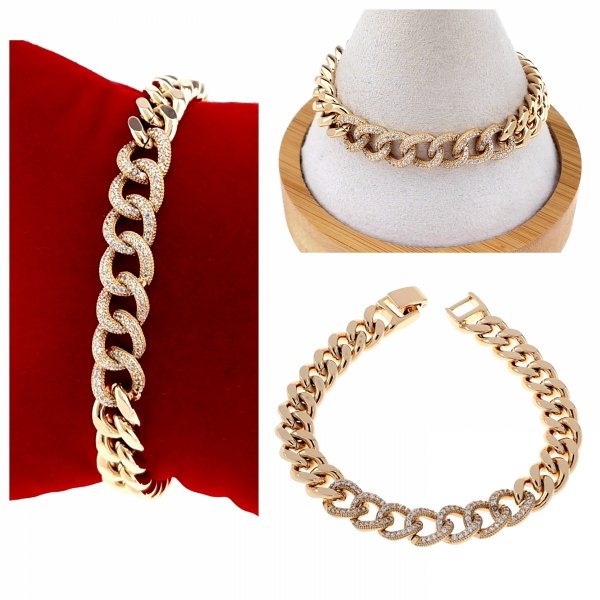 Armband aus 18 Karat vergoldetem Gold
