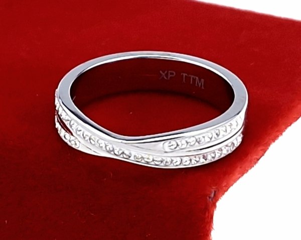 Ring 17,30 mm, goldener Edelstahl