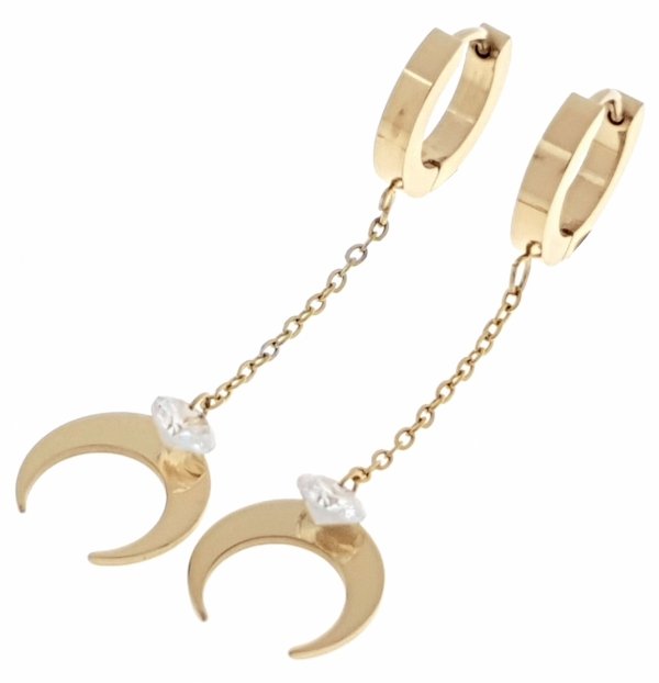 goldene Ohrringe aus Edelstahl