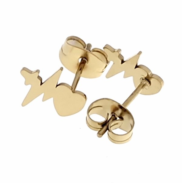 goldene Ohrringe aus Edelstahl