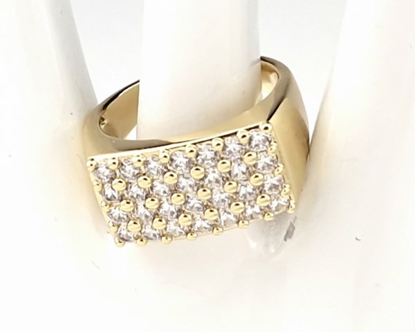Goldring 18,60 mm. vergoldete Verlobung Xuping