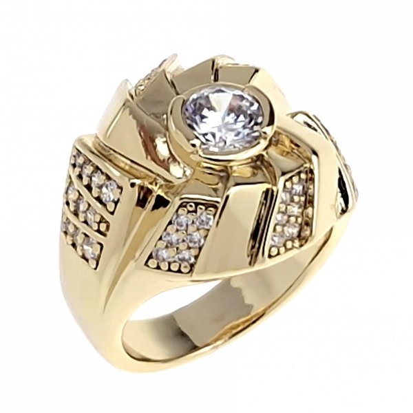 Goldring 18,60 mm. vergoldete Verlobung Xuping
