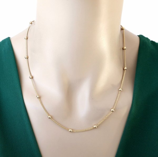 Gold vergoldete Kette 18 Karat Xuping