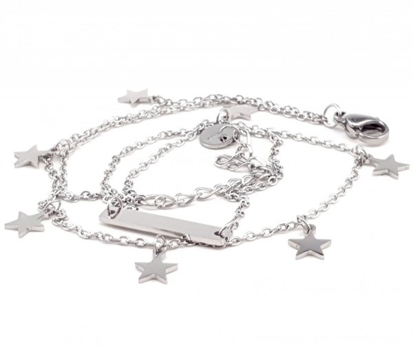ARMBAND, SILBER CELEBRITY EDELSTAHL