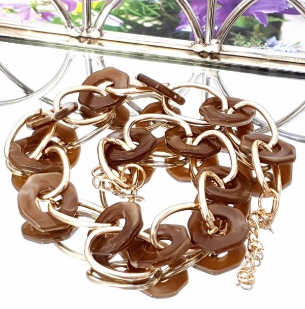 Goldkette Acryl Halskette