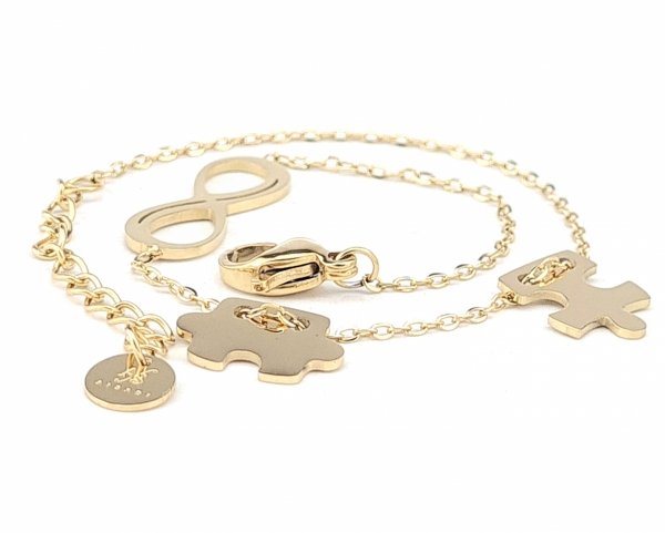 ARMBAND GOLD CELEBRITY EDELSTAHL