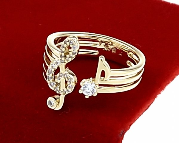 Goldring 18,60 mm. vergoldete Verlobung Xuping