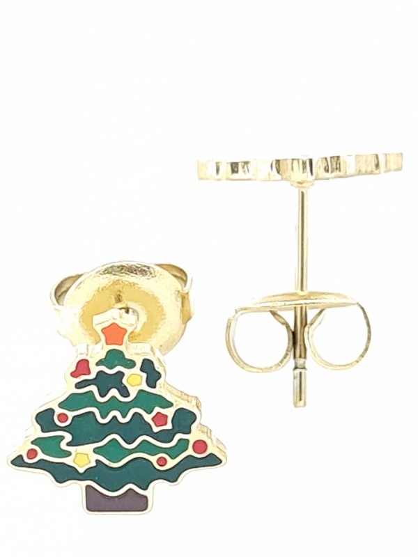 goldene Ohrringe aus Edelstahl